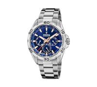 Festina Herren Uhr Analog aus Edelstahl 316L Silber - Quarzwerk - Kalender - Mineralglas mit hoher Widerstandsfähigkeit - Wasserdicht bis 10 ATM - Multifunktion F20623/2
