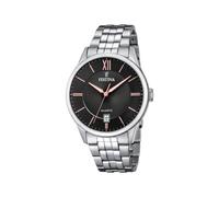 Festina Herren Uhr Analog aus Edelstahl 316L Silber - Quarzwerk - Kalender - Mineralglas mit hoher Widerstandsfähigkeit - Wasserdicht bis 5 ATM F20425/6