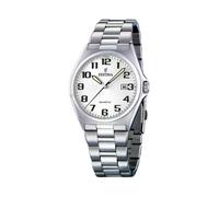 Festina Herren Uhr Analog aus Edelstahl 316L Silber - Quarzwerk - Kalender - Mineralglas mit hoher Widerstandsfähigkeit - Wasserdicht bis 5 ATM F16374/9