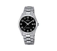 Festina Herren Uhr Analog aus Edelstahl 316L Silber - Quarzwerk - Kalender - Mineralglas mit hoher Widerstandsfähigkeit - Wasserdicht bis 10 ATM F20437/4