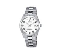 Festina Herren Uhr Analog aus Edelstahl 316L Silber - Quarzwerk - Kalender - Mineralglas mit hoher Widerstandsfähigkeit - Wasserdicht bis 10 ATM F20437/1