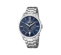 Festina Herren Uhr Analog aus Edelstahl 316L Silber - Quarzwerk - Kalender - Mineralglas mit hoher Widerstandsfähigkeit - Wasserdicht bis 5 ATM F20425/2