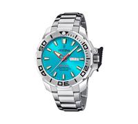 Festina Herren Uhr Analog aus Edelstahl 316L Silber - Quarzwerk - Kalender - Saphirglas mit hoher Widerstandsfähigkeit - Wasserdicht bis 20 ATM F20665/6 The Originals