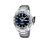 Festina Herren Uhr Analog aus Edelstahl 316L Silber - Quarzwerk - Kalender - Saphirglas mit hoher Widerstandsfähigkeit - Wasserdicht bis 20 ATM F20665/3 The Originals