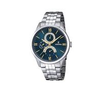 Festina Herren Uhr Analog aus Edelstahl 316L Silber - Quarzwerk - Mineralglas mit hoher Widerstandsfähigkeit - Wasserdicht bis 5 ATM - Elegant - Multifunktion F16822/A