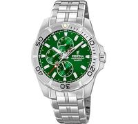 Festina Herren Uhr Analog aus Edelstahl 316L Silber - Quarzwerk - Mineralglas mit hoher Widerstandsfähigkeit - Wasserdicht bis 10 ATM - Casual - Multifunktion F20445/7