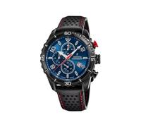 Festina Herren Uhr Analog mit Lederarmband - Quarzwerk - Chronograph - Kalender - Mineralglas mit hoher Widerstandsfähigkeit - Wasserdicht bis 10 ATM - Elegant F20519 Chrono Sport