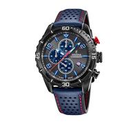 Festina Herren Uhr Analog mit Lederarmband - Quarzwerk - Chronograph - Kalender - Mineralglas mit hoher Widerstandsfähigkeit - Wasserdicht bis 10 ATM - Elegant F20519 Chrono Sport