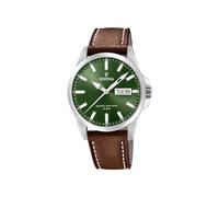 Festina Herren Uhr Analog mit Lederarmband - Quarzwerk - Kalender - Mineralglas mit hoher Widerstandsfähigkeit - Wasserdicht bis 10 ATM - Elegant und Klassisch F20358/5