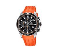 Festina Herren Uhr Analog mit Orangem Kautschukarmband - Quarzwerk - Sportliche Herrenuhr - Chronograph - Kalender - Mineralglas - Wasserdicht bis 10 ATM F20370/4 Special Prices