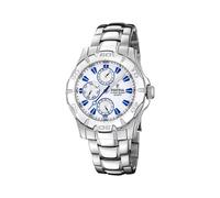 Festina Herren Uhr Multifunktion Weiß, Edelstahl Armband, Durchmesser: 40mm, F16242/K
