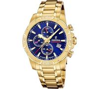 Festina Herrenuhr Timeless Chronograph F20705/3 – Edelstahl 316L, goldfarben, Quarz, 10 ATM