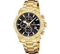 Festina Herren Uhr Timeless Chronograph F20705/4 Goldfarben Edelstahl 316L, Quarz, 10 ATM