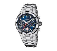 Festina Herrenuhr Chronograph F20670/1 – Edelstahl 316L Blau, Quarz, Kalender, 10 ATM