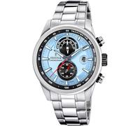 Festina Herrenuhr Analog aus Edelstahl 316l Silberfarben F20694/2 | Quarzwerk, Chronograph, Kalender, Robustes Mineralglas