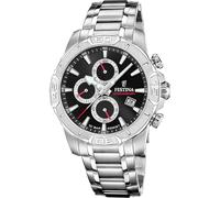 Festina Herrenuhr Analog aus Edelstahl 316l Silberfarben F20704/6 | Quarzwerk, Chronograph, Kalender, Robustes Mineralglas