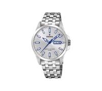 Festina Herrenuhr Analog aus Edelstahl 316l Silberfarben | Quarzwerk, Kalender, Widerstandsfähiges Mineralglas, Wasserdicht 10 ATM F20357/1