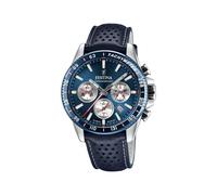 Festina Herrenuhr Analog aus Edelstahl und Leder Blau F20561/2