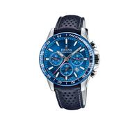 Festina Herrenuhr Analog aus Edelstahl und Leder Blau F20561/3