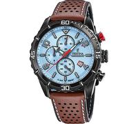 Festina F20519/1 Chronograph Uhr Herrenuhr Leder Chrono Datum braun