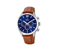 Festina Herrenuhr Analog aus Edelstahl und Leder Braun F20542/3