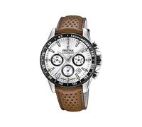 Festina Herrenuhr Analog aus Edelstahl und Leder Braun F20561/1