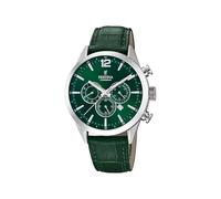 Festina Herrenuhr Analog aus Edelstahl und Leder Grün F20542/7