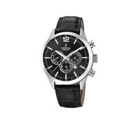 Festina Herrenuhr Analog aus Edelstahl und Leder Schwarz F20542/5