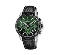 Festina Herrenuhr Analog aus Edelstahl und Leder Schwarz F20561/5