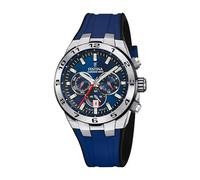 Festina Herren Uhr Chrono Bike F20671/1 – Chronograph, Quarz, 44 mm, blaues Kautschukarmband, 10 ATM