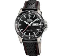 Festina Herrenuhr Analog aus Leder Schwarz