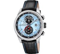 Festina Herrenuhr Analog aus Leder Schwarz F20695/2 | Quarzwerk, Chronograph, Kalender, Widerstandsfähiges Mineralglas
