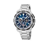 Festina Herrenuhr Analog - Edelstahl 316L Silber - Quarzwerk - Chronograph - Datum - Gehärtetes Mineralglas - Wasserdicht 20 ATM - F20724/2 Chrono Bike
