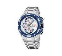 FESTINA Herrenuhr Analog Edelstahlarmband Silber Chrono Bike F20754/1 | Quarz-Uhrwerk, Datumsanzeige, Kratzfestes Mineralglas, 20 ATM Wasserdicht, Edelstahlarmband, Chrono Bike, Herrenuhr, F20754/1