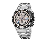 FESTINA Herrenuhr Analog Edelstahlarmband Silber Chrono Bike F20754/2 | Quarz-Uhrwerk, Datumsanzeige, Kratzfestes Mineralglas, 20 ATM Wasserdicht, Edelstahlarmband, Chrono Bike, Herrenuhr, F20754/2
