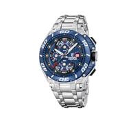 FESTINA Herrenuhr Analog Edelstahlarmband Silber Chrono Bike F20754/4 | Quarz-Uhrwerk, Datumsanzeige, Kratzfestes Mineralglas, 20 ATM Wasserdicht, Edelstahlarmband, Chrono Bike, Herrenuhr, F20754/4