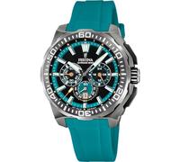Festina Herrenuhr Analog - Kautschuk Blau - Quarzwerk - Chronograph - Datum - Gehärtetes Mineralglas - Wasserdicht 20 ATM - F20725/6 Chrono Bike