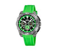Festina Herrenuhr Analog - Kautschuk Grün - Quarzwerk - Chronograph - Datum - Gehärtetes Mineralglas - Wasserdicht 20 ATM - F20725/3 Chrono Bike