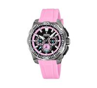 Festina Herrenuhr Analog - Kautschuk Rosa - Quarzwerk - Chronograph - Datum - Gehärtetes Mineralglas - Wasserdicht 20 ATM - F20725/2 Chrono Bike