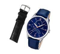 Festina Herrenuhr Analog-Quarz blau plus Lederarmband schwarz USF16823/3
