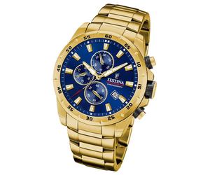 Festina Herrenuhr Chronograph Sport F20541/2 Armbanduhr Edelstahl gold UF20541/2