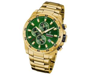 Festina Herrenuhr Chronograph Sport F20541/3 Armbanduhr Edelstahl gold UF20541/3