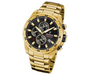 Festina Herrenuhr Chronograph Sport F20541/4 Armbanduhr Edelstahl gold UF20541/4