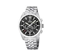 Festina Herrenuhr Edelstahl 316L Silber - Chronograph Quarz, Datum, Kratzfestes Mineralglas - Wasserdicht 10 ATM - F20742/3 Timeless Chronograph