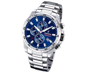 Festina Herrenuhr Edelstahl silber Festina Chronograph Armbanduhr UF20463/2