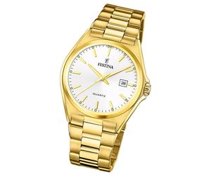 Festina Herrenuhr Klassik F20555/2 Armbanduhr Edelstahl gold UF20555/2