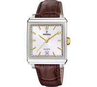 Festina Herrenuhr Rechteckig Zweifarbig mit Lederband F20681/4