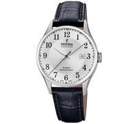 Festina Herrenuhr Schwarz/Silberfarben mit Saphirglas F20007/1