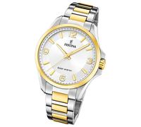 Festina Herrenuhr Solar Energy Solaruhr Edelstahl silber gold UF20657/1