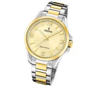 Festina Herrenuhr Solar Energy Solaruhr Edelstahl silber gold UF20657/2